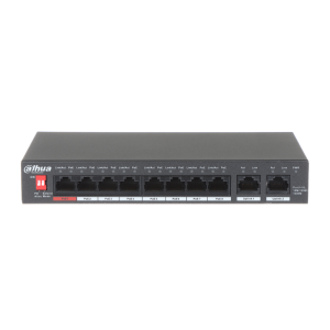 Switch Poe de 10 Puertos Gigabite/ 8 Puertos PoE/ 2 Puertos Uplink 10/100/1000/ 96 Watts Totales PoE 2.0 DH-PFS3010-8GT-96